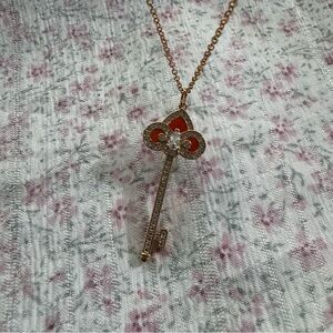 Tiffany Chain Necklace 18k Key Pendant